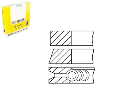 76 5 std 1.2-1.5-2.5 набор колец поршня seat arosa cordoba фото №1