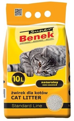 naturalny piasek neutralny bentonitowy do kota 10l