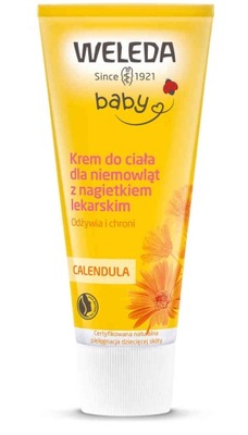 Weleda Baby Krem do Ciała dla Dzieci i Niemowląt z Nagietkiem Lekarskim