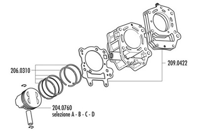 CILINDRO POLINI ALUMINIO 180CCM APRILIA 125 150 ROTAX  