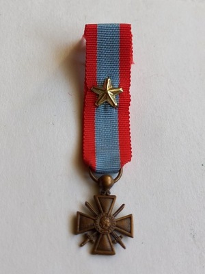 Krzyż Wojenny TOE z gwiazdką - miniatura - Francja