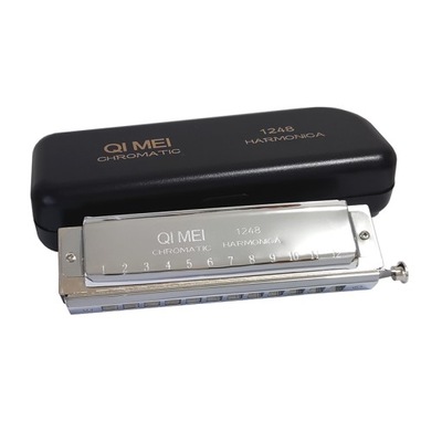 Qimei 12 Holes Chromatic Harmonica Mouth Organ Ins