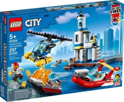 LEGO CITY 60308 Akcja nadmorskiej policji i straż
