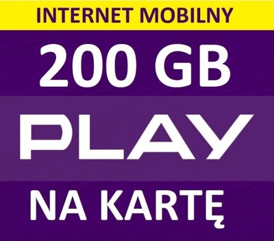 Internet na kartę Play 200 GB Mobilny 3G 4G LTE