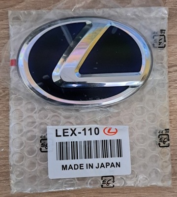 EMBLEM LEXUS HYBRID 110X74MM BLUE CHROME  