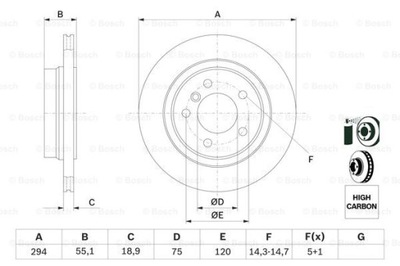 ДИСКИ ТОРМОЗНЫЕ ТОРМОЗНЫЕ ЗАД BOSCH 0 986 478 570