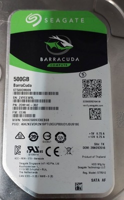 Dysk HDD 500GB Baracuda