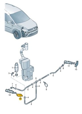 ЗАГЛУШКА ОМЫВАТЕЛЯ VW CADDY ПРАВОЕ