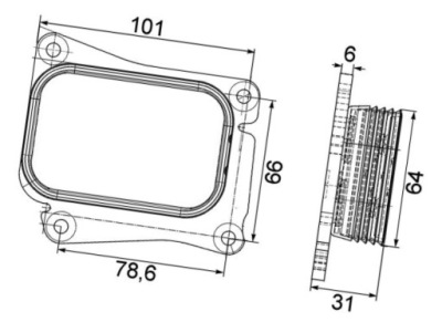 Mahle clc 111 000s радиатор масла, масло двигательный фото №1