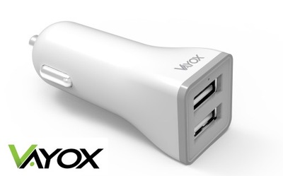 ŁADOWARKA 2x USB SAMOCHODOWA SAMSUNG IPHONE VAYOX