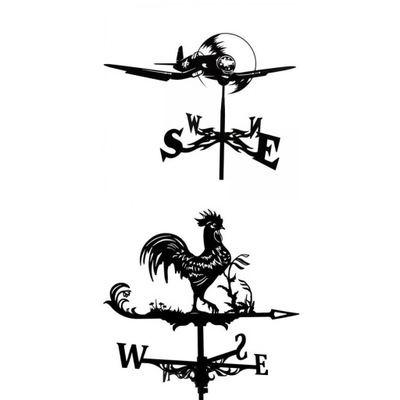 2x Punk Weathervane Montowany na dachu samolot w k