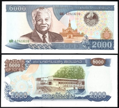 $ Laos 2000 KIP P-33b UNC 2003