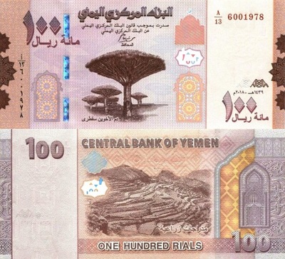 # JEMEN - 100 RIALI - 2018 - P-NEW - UNC