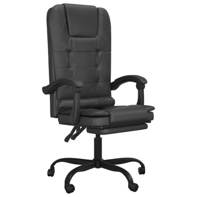Rozkładane, masujące krzesło biurowe, czarne, sztu