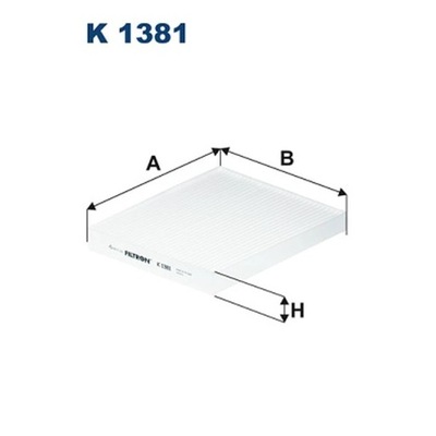 FILTR, VĖDINIMAS VIETOS PASAZERSKIEJ FILTRON K 1381 