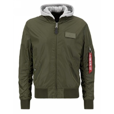 Kurtka Alpha Industries MA-1 TT Hood 196108 257 Ciemnozielona M