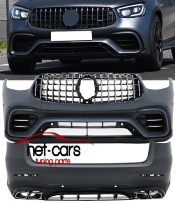 Бампер диффузор mercedes glc x253 20- glc63 amg c фото №1
