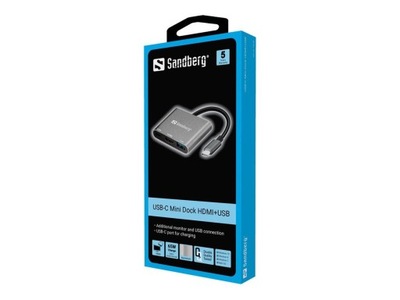SANDBERG 136-00 Sandberg Replikator portów USB-C - HDMI+USB