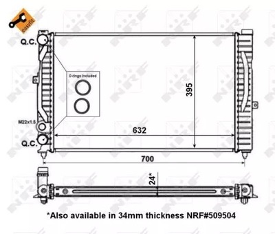 NRF 56127 CHLODNICA, SISTEMA DE REFRIGERACIÓN DEL MOTOR  