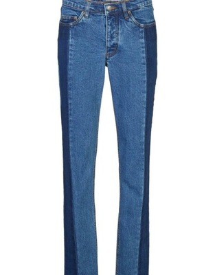 46 SPODNIE JEANSOWE Z LAMPASAMI