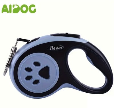 Smycz Zwijana Automatyczna z Blokadą 3m AIDOG (CZARNA)