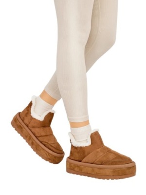 BRĄZOWE ŚNIEGOWCE DAMSKIE ZOERO 38