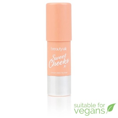 BEAUTY UK Sweet Cheeks - No.1 Peachy Cream Róż do policzków w sztyfcie