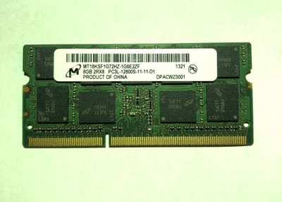 Pamięć Micron 8GB DDR3 1600MHz PC3L 2Rx8 ECC serwer