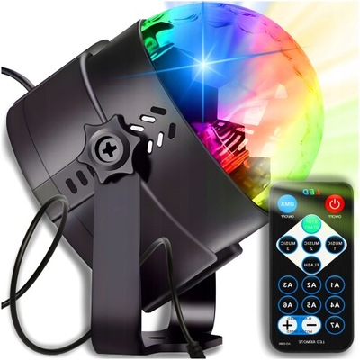 PROJEKTOR DYSKOTEKOWY KULA DISCO REFLEKTOR LED RGB