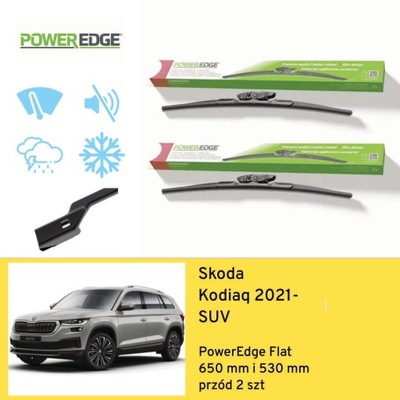 WIPER BLADES FRONT FOR SKODA KODIAQ SUV (2021-) POWEREDGE  