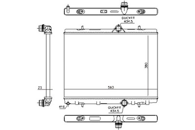NISSENS РАДИАТОР ДВИГАТЕЛЯ ВОДЫ DS DS 4 DS 5 CITROEN C4 II DS4 PEUGEOT