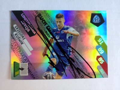 Karta panini autograf Ruch Chorzów sezon 14/15 Limited Edition Kuświk