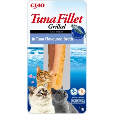 INABA CAT TUNA FILLET IN FLAVOURED BROTH 15g