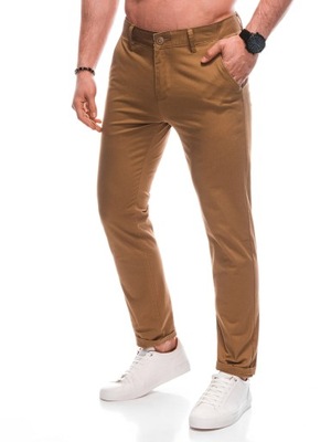 Spodnie męskie chino 1461P camel 38