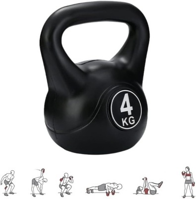 Kettlebelle 4 kg czarny