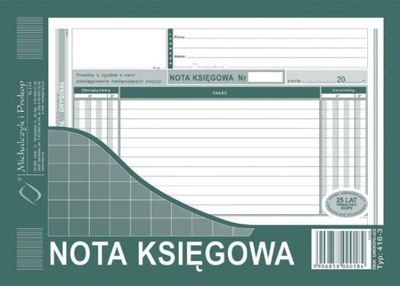 Nota księgowa A5 416-3