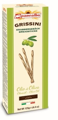 Panealba Grissini Paluszki chlebowe oliwa z oliwek 125 g