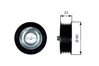 GATES T36473 РОЛИК ВЕДУЩИЙ / НАПРАВЛЯЮЩАЯ, РЕМЕНЬ ПОЛИКЛИНОВЫЙ ZĘBATY T36473
