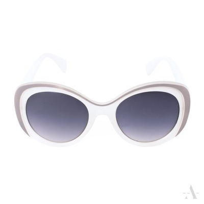 Okulary przeciwsłoneczne damskie UV 400 kremowe