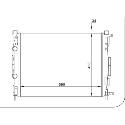 CHLODNICA, SISTEMA DE REFRIGERACIÓN DEL MOTOR HART 603 024  