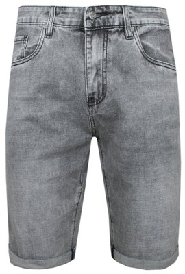 Krótkie szare jeansowe spodenki, szorty 31