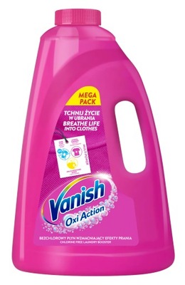 Vanish odplamiacz w płynie tkanin kolorowych Oxi Action Pink kolor płyn 3 L