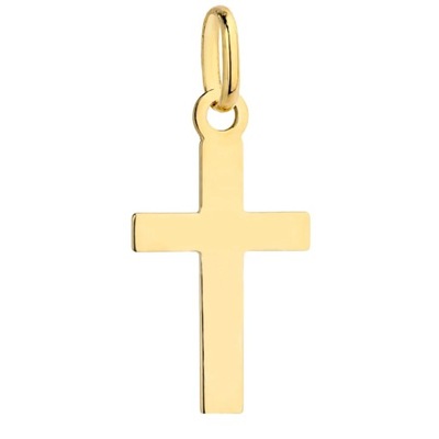 Złoty Krzyżyk gładki prosty złoto pr. 585