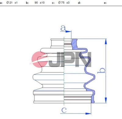 50P5003JPN PROTECCIÓN DE MUÑÓN DE DIRECCIÓN EXTERNO  