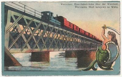 WARSZAWA. Most kolejowy na Wiśle