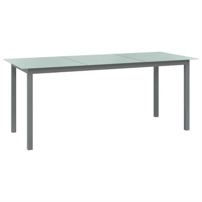 Stół ogrodowy aluminiowy jasnoszary 190x90x74 cm