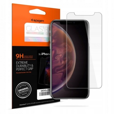 Szkło do iPhone Xs/X, Spigen Slim, Szybka do etui