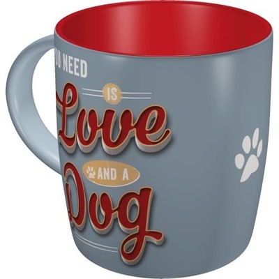 KUBEK CERAMICZNY PREZENT RETRO GADZET LOVE DOG