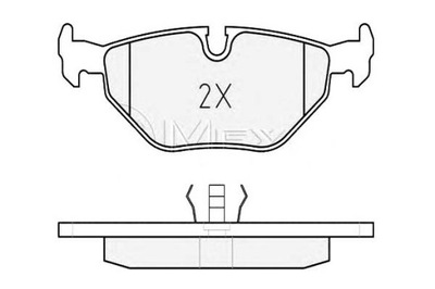 MEYLE КОЛОДКИ ГАЛЬМІВНІ BMW ЗАД E36 90-00 MEYLE