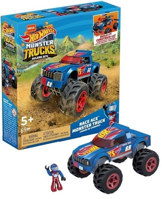 Hot Wheels Klocki Monster Trucks Race Ace HDJ93